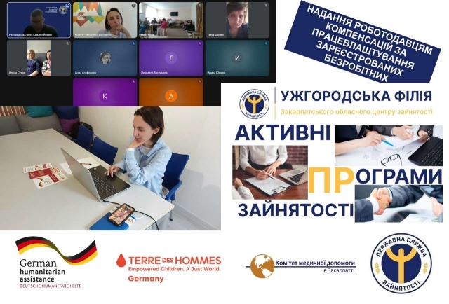 Онлайн-практикум з питань працевлаштування для ВПО провели спільно з Центром зайнятості